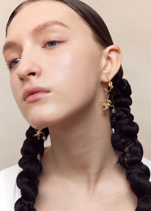 RABBIT 23AW / LUCKY RABBIT SOLO DANCE EARRINGS (KNOT)