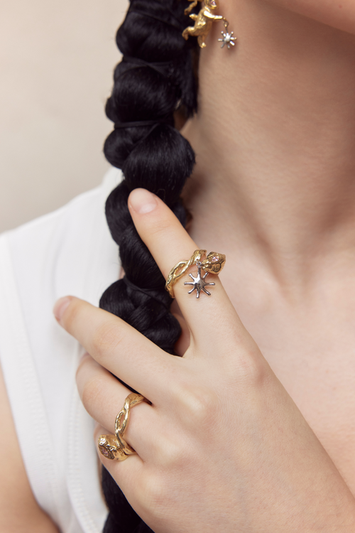 RABBIT 23AW / LUCKY RABBIT RING (WITH STARS)