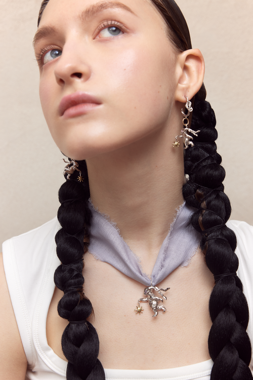 RABBIT 23AW / LUCKY RABBIT SOLO DANCE EARRINGS (KNOT)