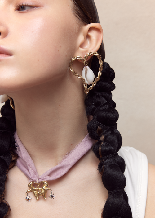 RABBIT 23AW / LUCKY RABBIT BACK TO BACK DANCE NECKLACE(RIBBON)