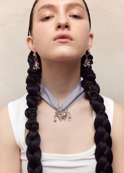 RABBIT 23AW / LUCKY RABBIT SOLO DANCE EARRINGS (KNOT)