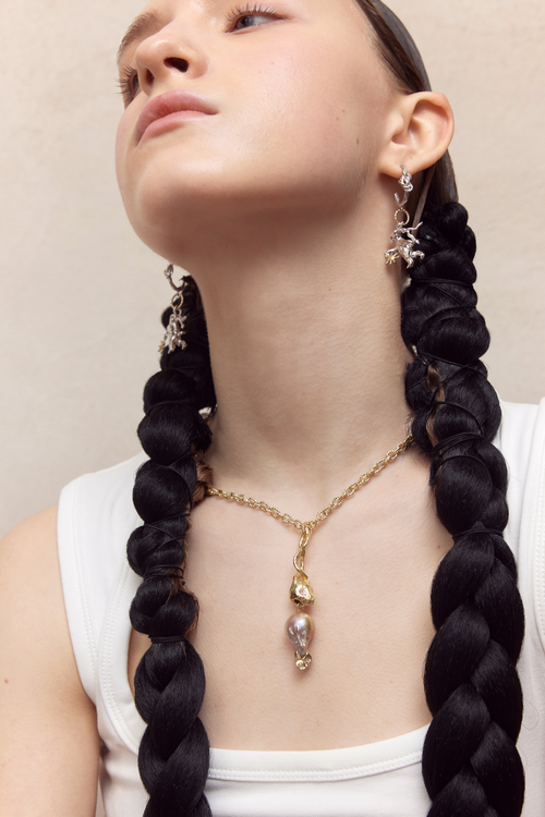 RABBIT 23AW / LUCKY RABBIT SOLO DANCE EARRINGS (KNOT)