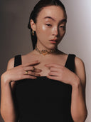 Carved Heart Single Earrings