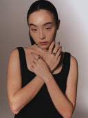 Carved Heart Ring with Beads