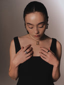 Carved Heart Ring with Beads