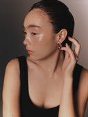 Cherry Hearts Enamel Earrings