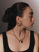 Hearted Lock Necklace/ Brooch