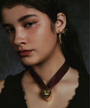 THE MIRAGE OF ABYSS 24SS / HEART CLAM RIBBON NECKLACE