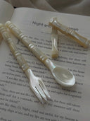 Mother-of-Pearl Shell Beaded Cutlery Set