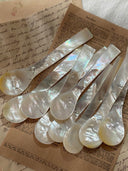 Yellow Butterfly Shell Round Spoon