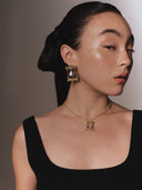 Carved Heart Frame Necklace