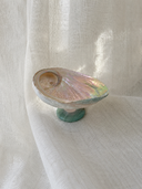 Light Blue Abalone Crystal Dish