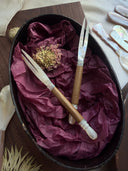 Wooden Handle Shell Fruit Fork Set