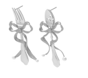 Fork & Spoon Ribbon Earrings