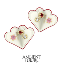 Heart Book Enamel Earring
