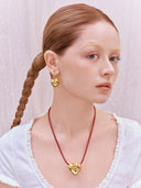 Healing Heart Leather String Necklace