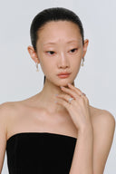 Apple Slice Ring - Clear Stone