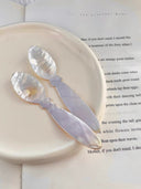 Yellow Butterfly Shell Squirrel Tail Spoon
