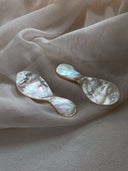 White Butterfly Shell Round Spoon