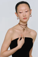 Crescent Serpent Staff Necklace