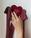 HEART BOOK WITH GOLD SWAN BOOKMARK