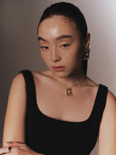 Carved Heart Frame Necklace