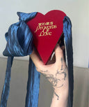 HEART BOOK WITH GOLD SWAN BOOKMARK