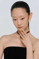 Apple Slice Ring - Clear Stone