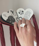 Heart Book Enamel Ring
