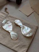 White Butterfly Shell Round Spoon