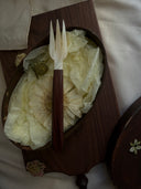 Wooden Handle Shell Cutlery Set