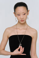 Crescent Serpent Staff Necklace