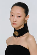 Eye of Prayer Brooch/Velvet Chocker