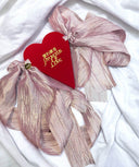 HEART BOOK WITH GOLD SWAN BOOKMARK