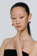 Snake & Apple Earrings