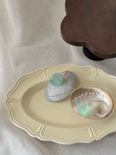 Light Blue Abalone Crystal Dish