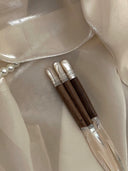 Wooden Handle Shell Fruit Fork Set