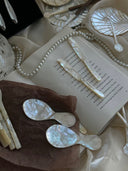White Butterfly Shell Round Spoon