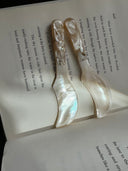 Crescent Floral Shell Butter Knife
