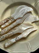 Crescent Floral Shell Butter Knife