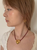 Healing Heart Leather String Necklace