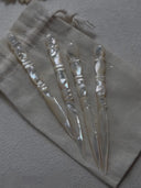 White Butterfly Shell Fruit Fork