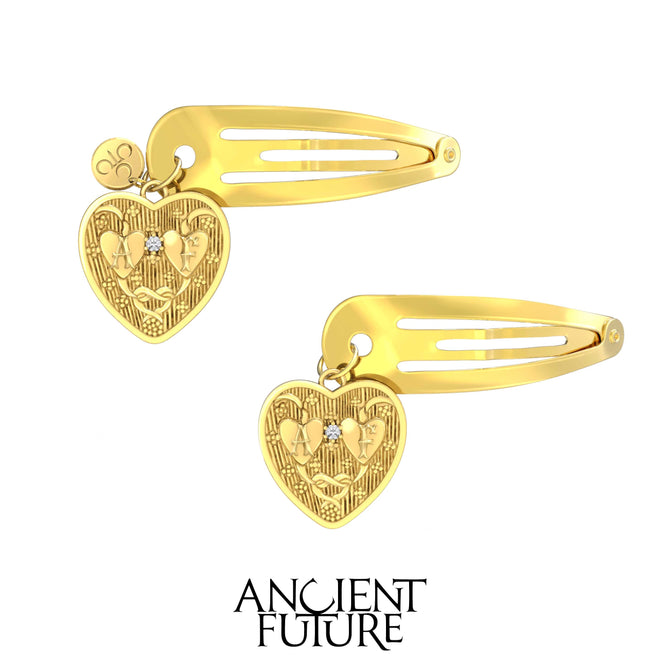 SPECIAL EDITION  / HEARTS COIN HAIR CLIPS