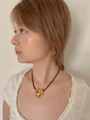 Healing Heart Leather String Necklace