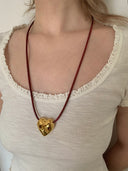 Healing Heart Leather String Necklace