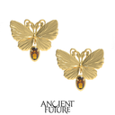 Heart Antenna Butterfly Earrings