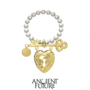 Hearted Lock Pearl Ring