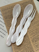 Wave Shell Spoon & Fork Set