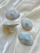 Light Blue Abalone Crystal Dish