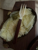 Wooden Handle Shell Cutlery Set